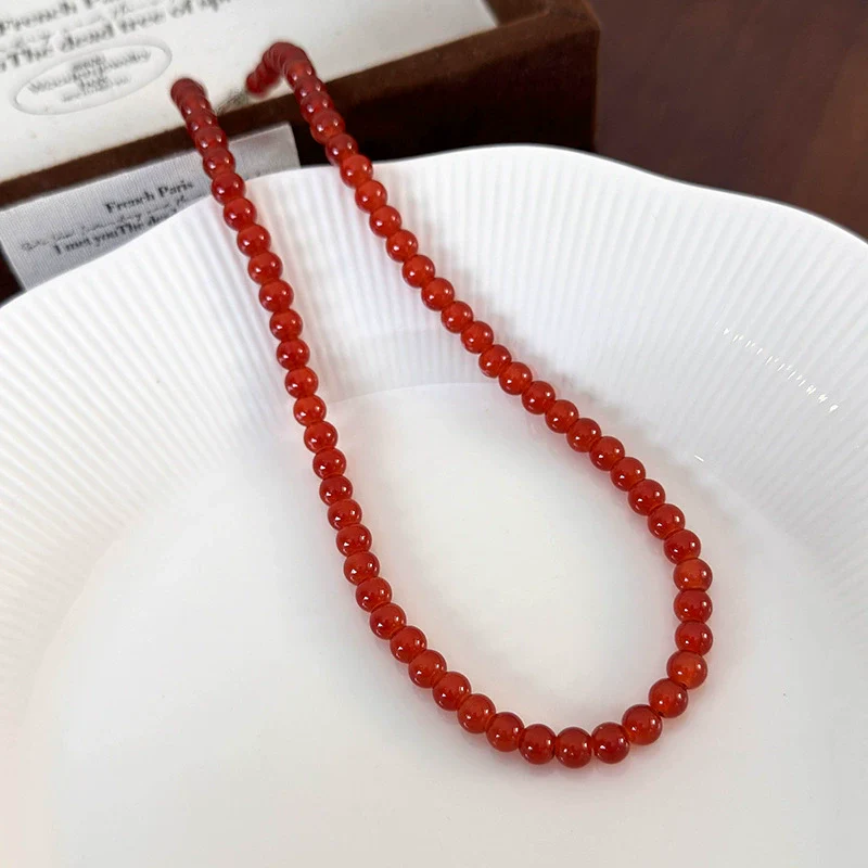 Necklace Glass Glazed Geometric Dyeing Women's Accessories - Image 7