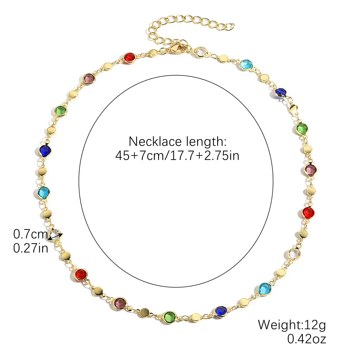 Necklace Handmade Beaded Doublelayer Artificial Crystal Red Retro Geometric Ochain Electroplated For Women - Image 7