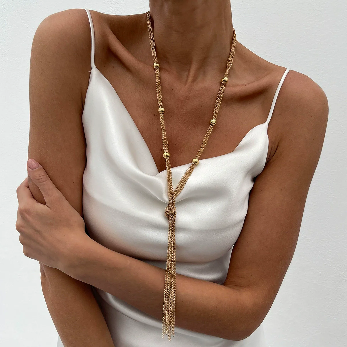 Necklace Hiphop Metallic Snake Bone Chain Geometric Pattern Electroplating Women's - Image 11