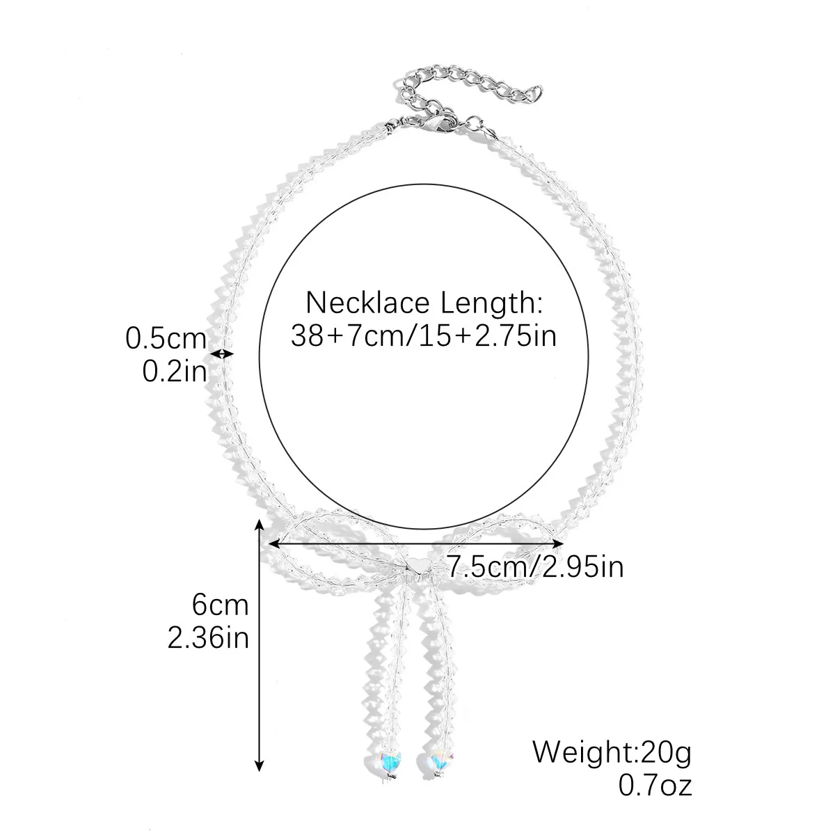 Necklace Imitation Pearl Rice Beads Bow Geometric Electroplating Small Fresh Style Women's - Image 20