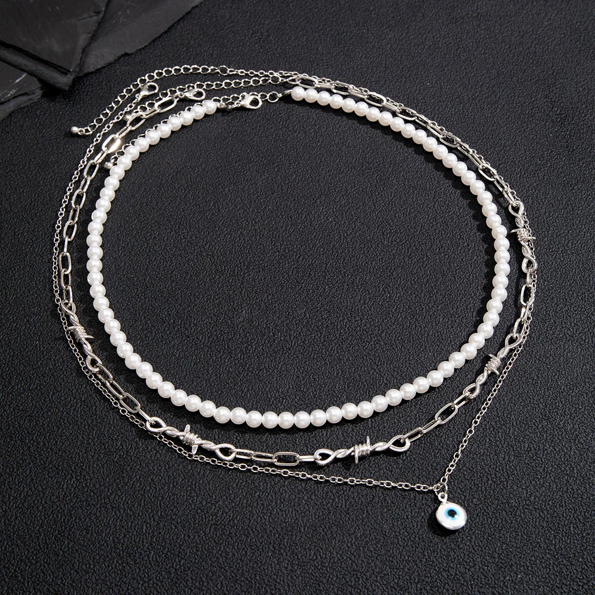 Necklace Jewelry Zinc Alloy Geometric Handmade Men's Hip Hop Thorn Glasses Clavicle Chain - Image 4