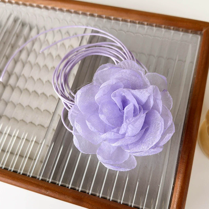Necklace Mesh Wax Rope Chain Handmade Flower Design For Women - Image 7
