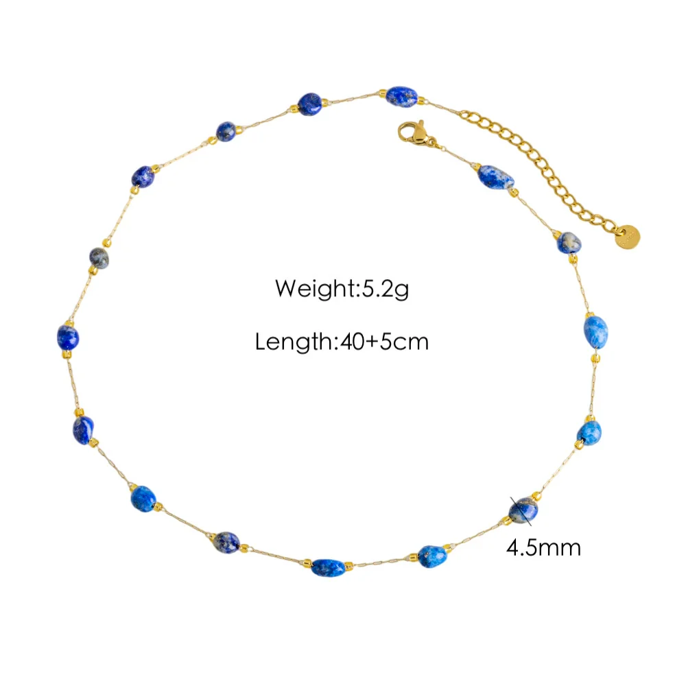 Necklace Natural Stone Shell Beaded Geometric Handmade - Image 14