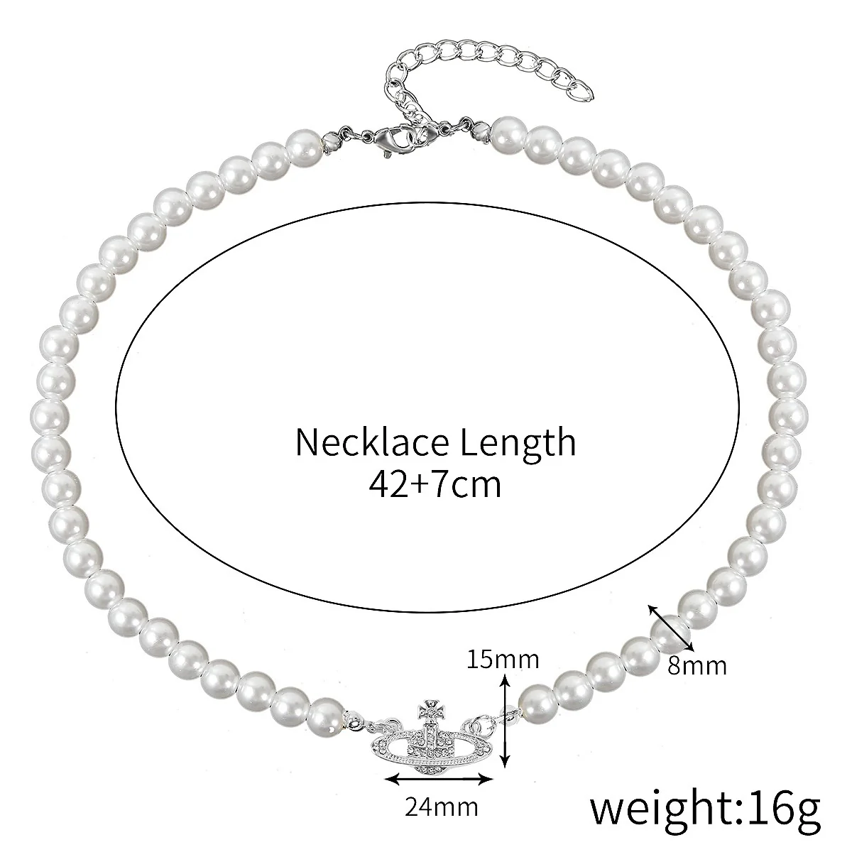 Necklace Pearl Alloy Handmade Star Geometric Styling Pendant Jewelry For Women - Image 6
