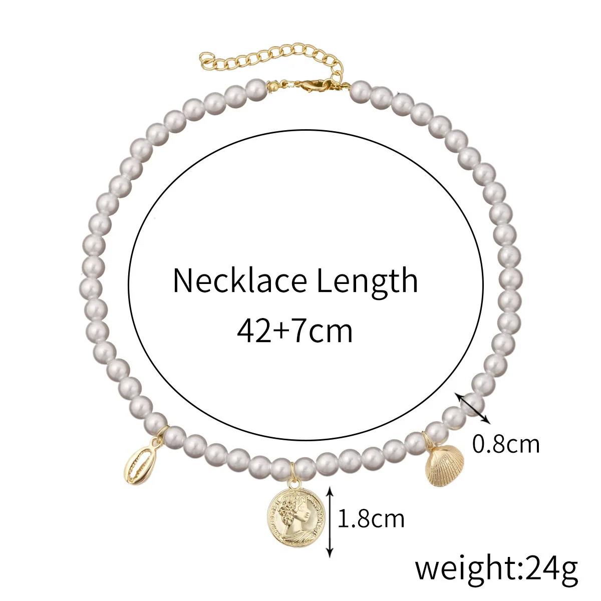 Necklace Pearl Alloy Handmade Star Geometric Styling Pendant Jewelry For Women - Image 7