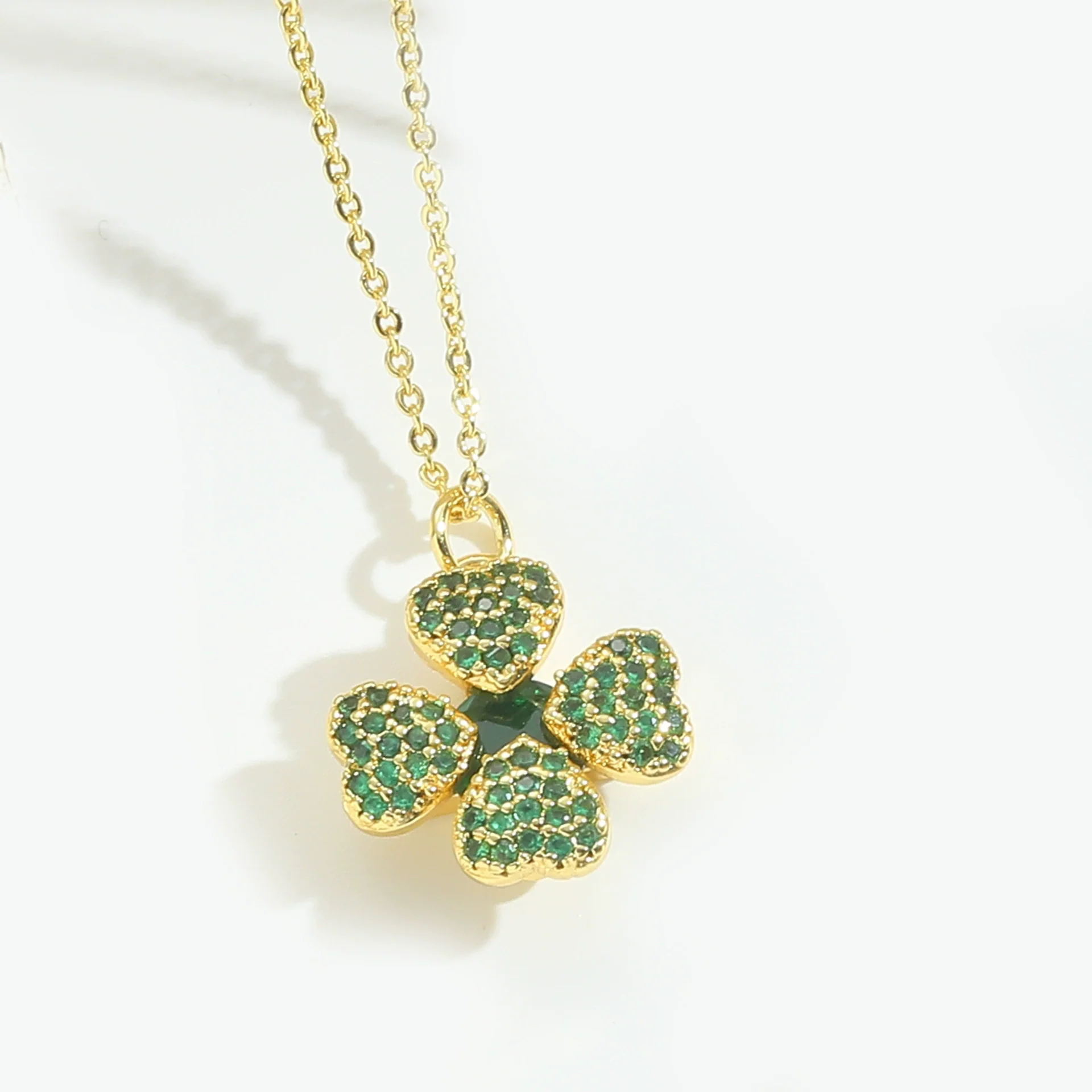 Necklace Pendant Clavicle Chain Women Simple Style Copper Electroplating Fourleaf Clover Star Design - Image 10