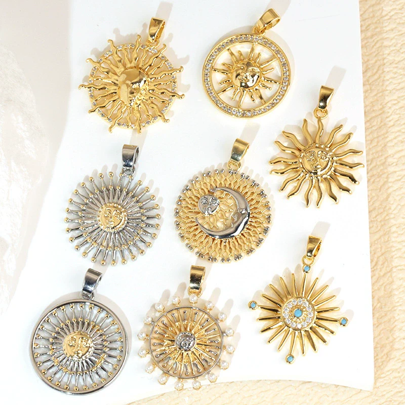 Necklace Pendant Copper Geometric Style Electroplating Twocolor Eightpointed Star