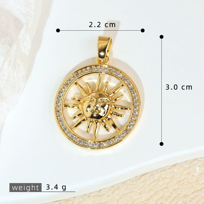 Necklace Pendant Copper Geometric Style Electroplating Twocolor Eightpointed Star - Image 11