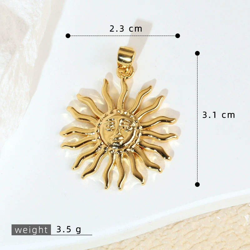 Necklace Pendant Copper Geometric Style Electroplating Twocolor Eightpointed Star - Image 12