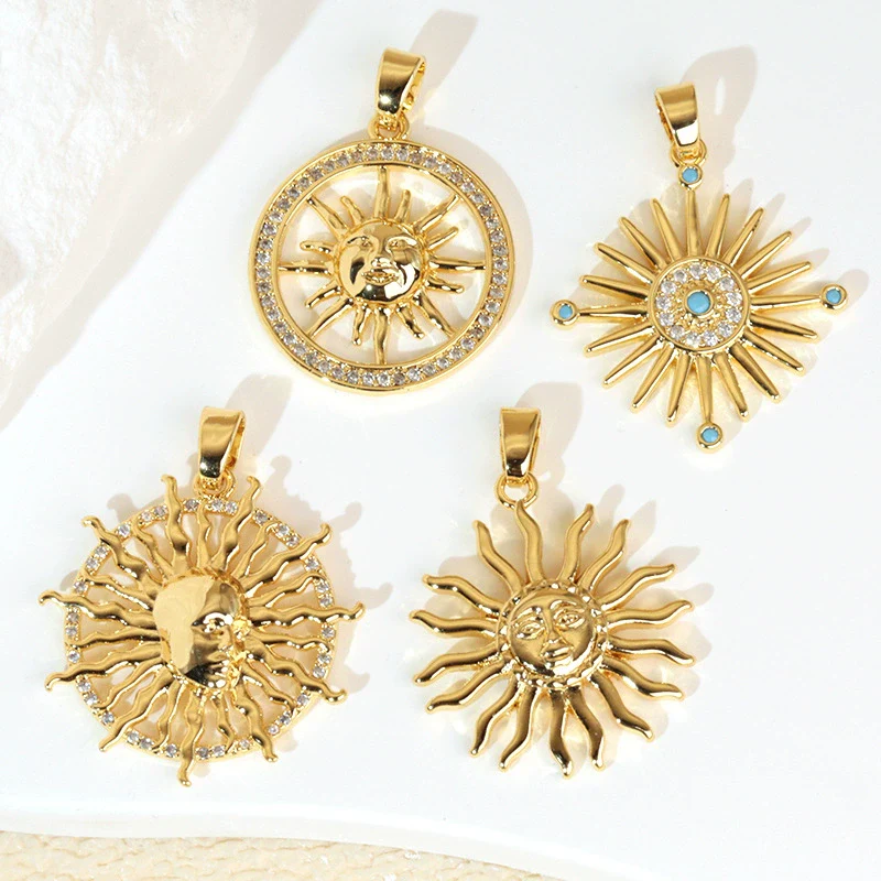 Necklace Pendant Copper Geometric Style Electroplating Twocolor Eightpointed Star - Image 3