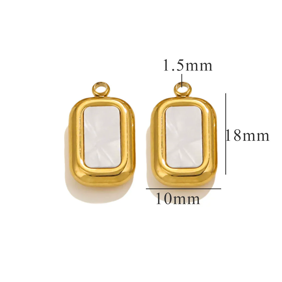 Necklace Pendant Stainless Steel Love Butterfly 18K Electroplated Acrylic Imitation Shell Hand Made - Image 11