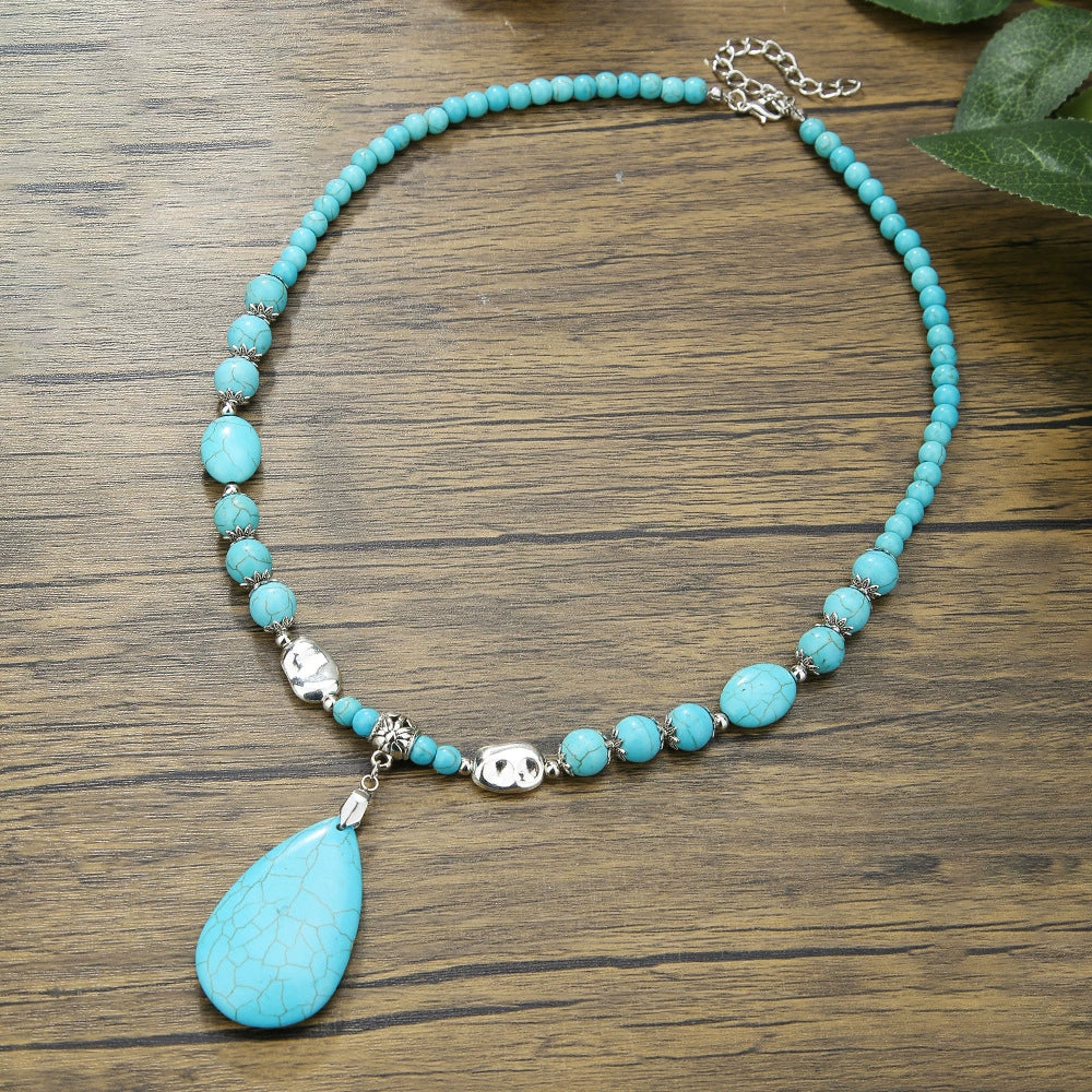 Necklace Pine Stone Alloy Geometric Handmade - Image 13