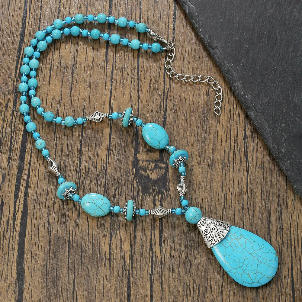 Necklace Pine Stone Alloy Geometric Handmade - Image 15