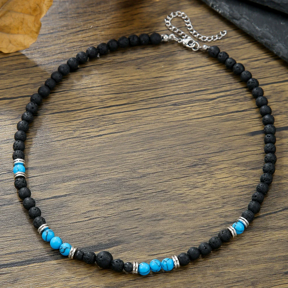 Necklace Pine Stone Alloy Geometric Handmade Punk Hip Hop Style - Image 15