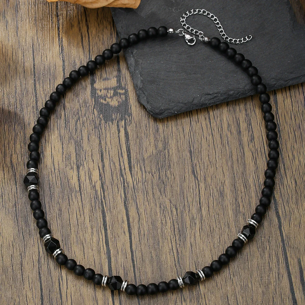 Necklace Pine Stone Alloy Geometric Handmade Punk Hip Hop Style - Image 16