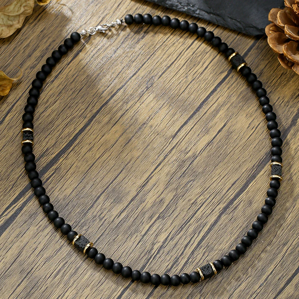 Necklace Pine Stone Alloy Geometric Handmade Punk Hip Hop Style - Image 17