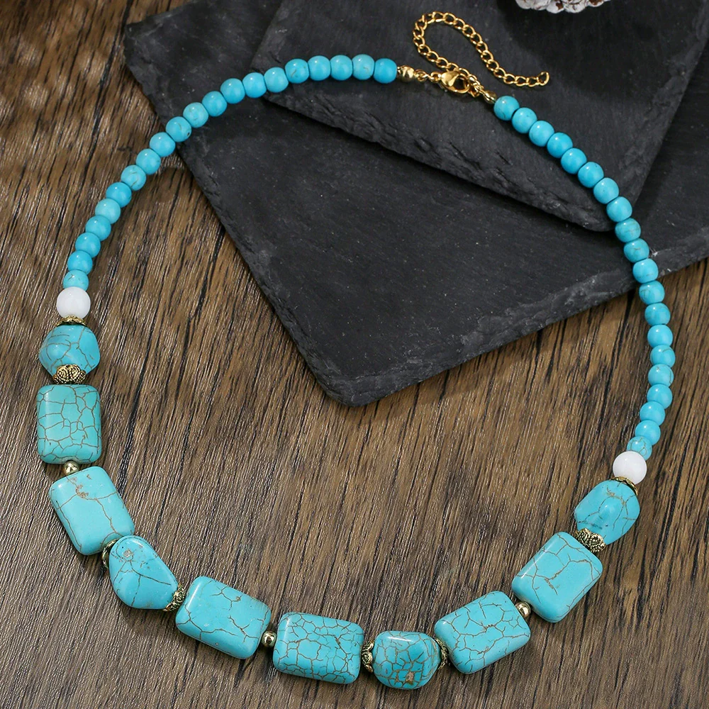 Necklace Pine Stone Alloy Geometric Handmade Punk Hip Hop Style - Image 6