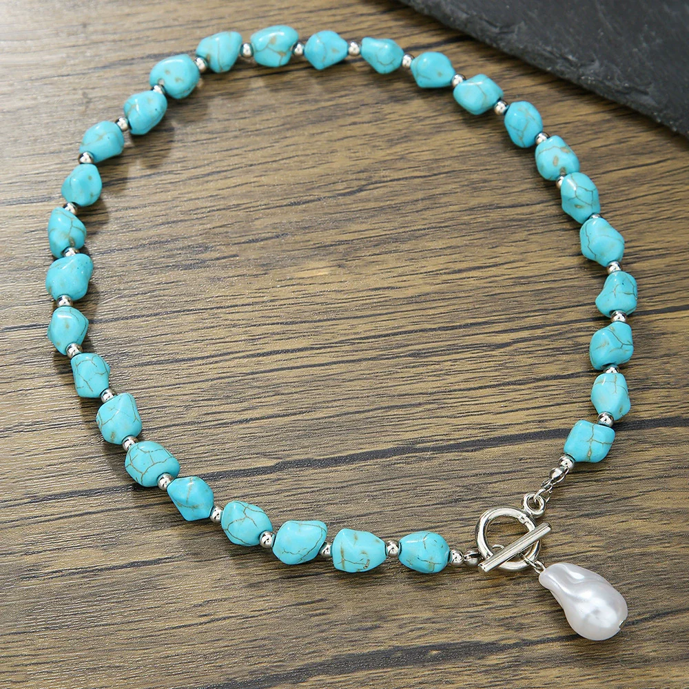 Necklace Pine Stone Alloy Geometric Handmade Punk Hip Hop Style - Image 8
