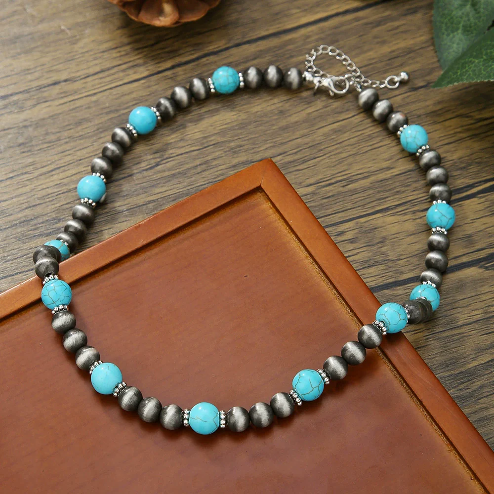 Necklace Pine Stone Alloy Geometric Handmade Punk Hip Hop Style - Image 9