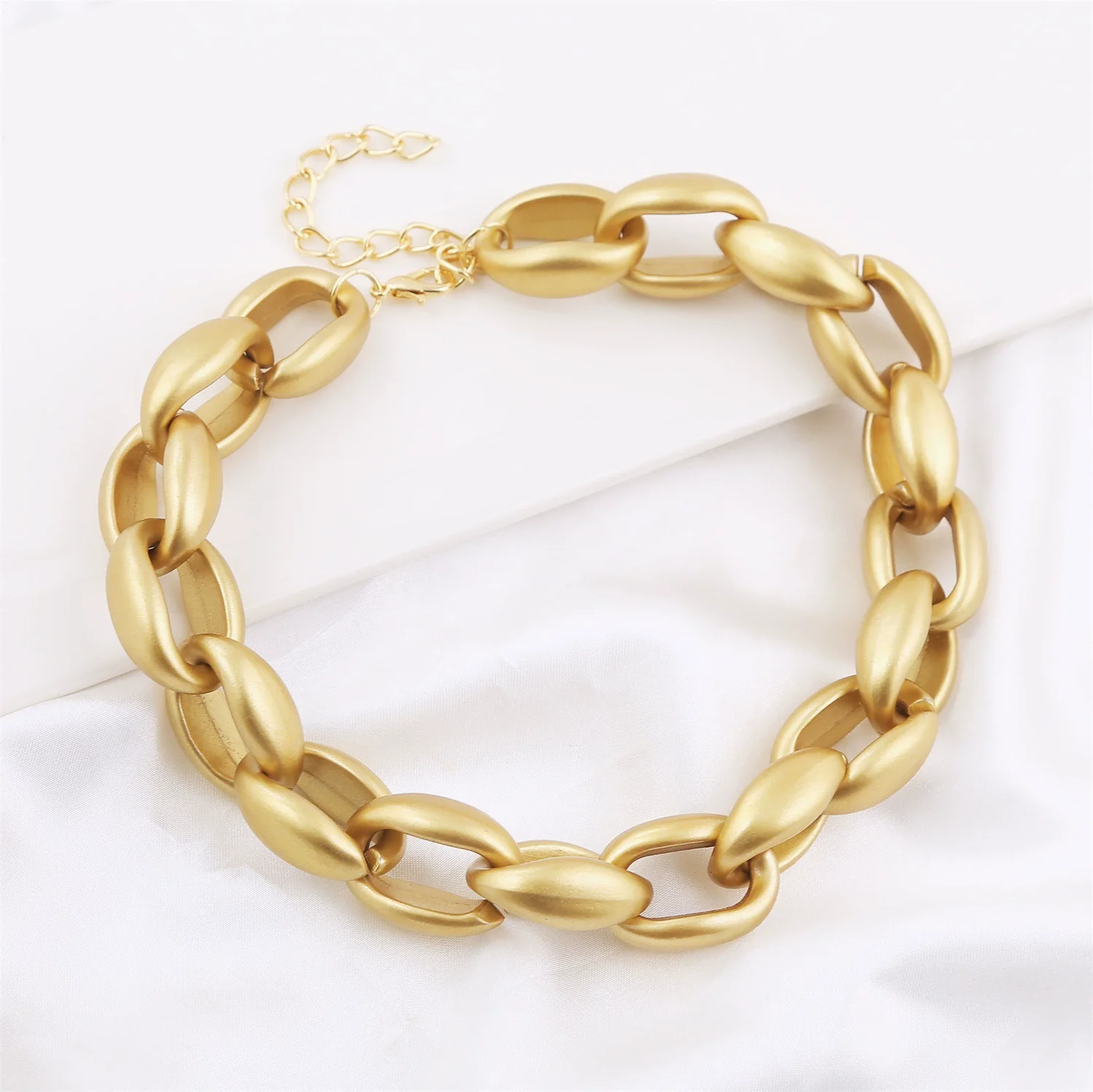 Necklace Plastic Resin Geometric Hiphop Retro Exaggerated Bamboo Chain Choker For Women - Image 3