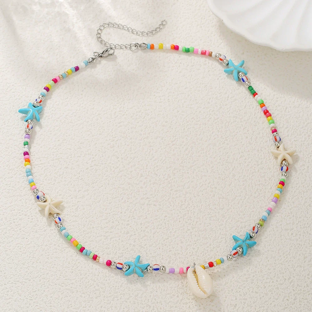 Necklace Resin Stainless Steel Polymer Clay Geometric Handmade Starfish Shell Conch Turtle For Women And Men - Image 10
