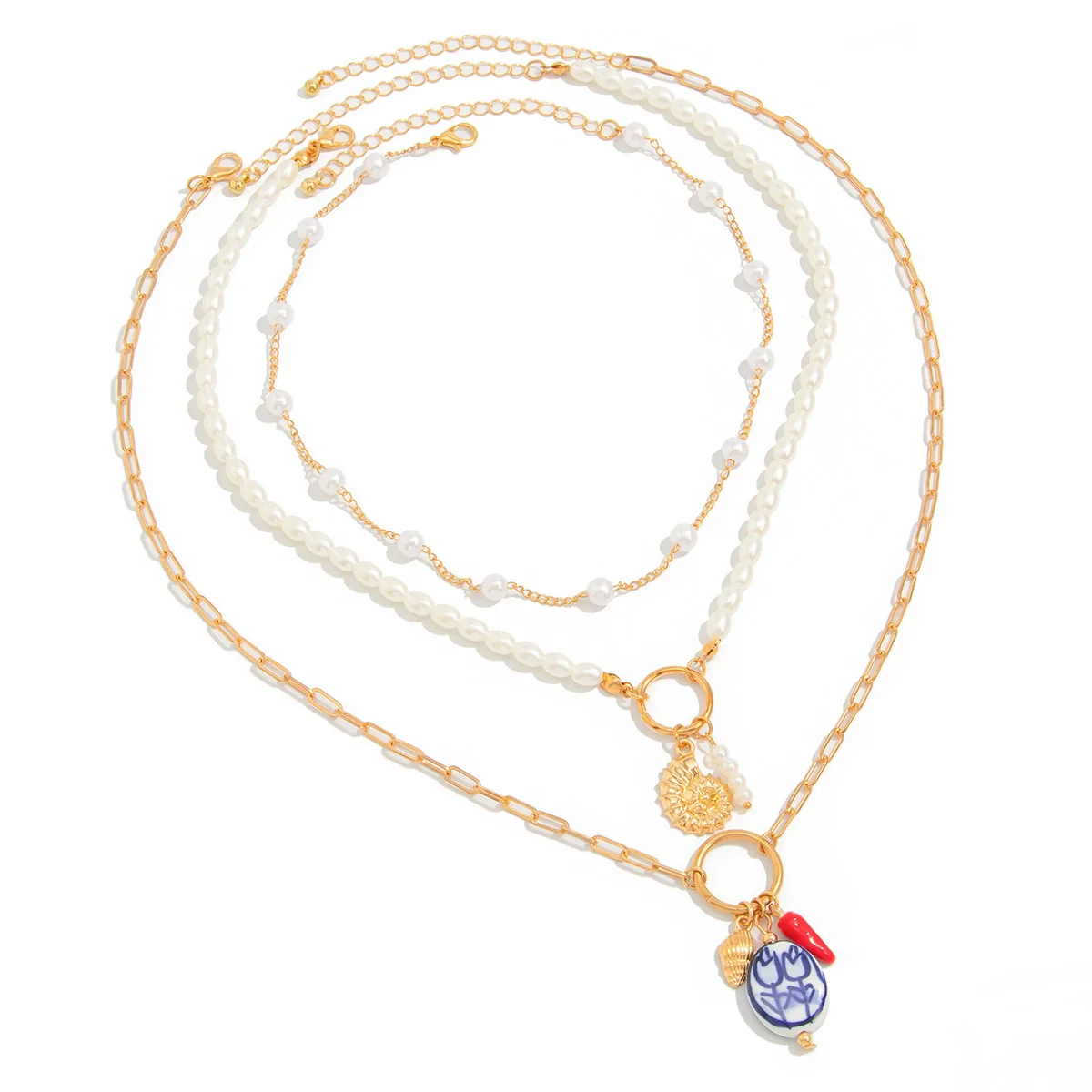 Necklace Set Alloy Beaded With Bow Star Pattern Electroplating For Women - Image 5