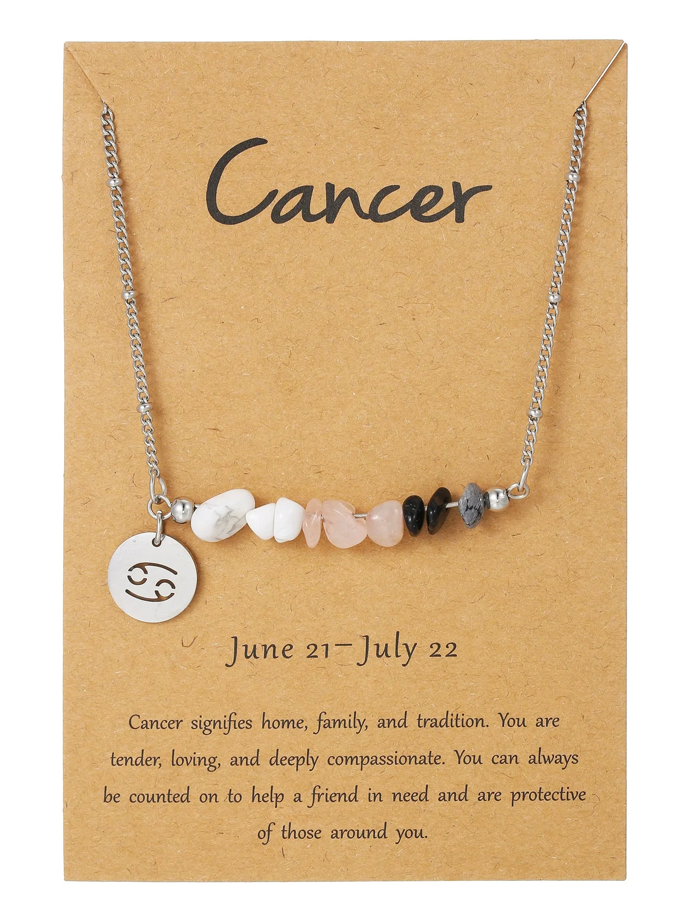 Necklace Stainless Steel Alloy Gravel Geometric Constellation Pendant O Word Chain - Image 11