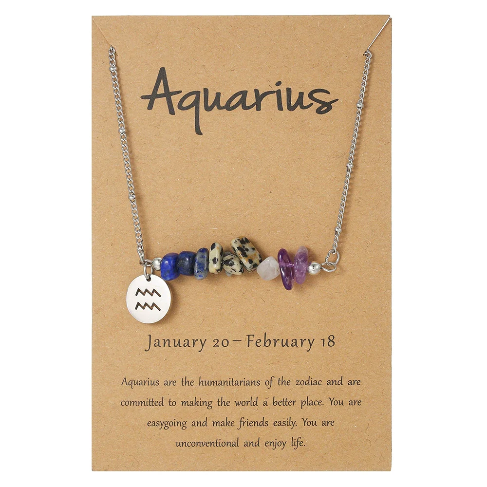 Necklace Stainless Steel Alloy Gravel Geometric Constellation Pendant O Word Chain - Image 15