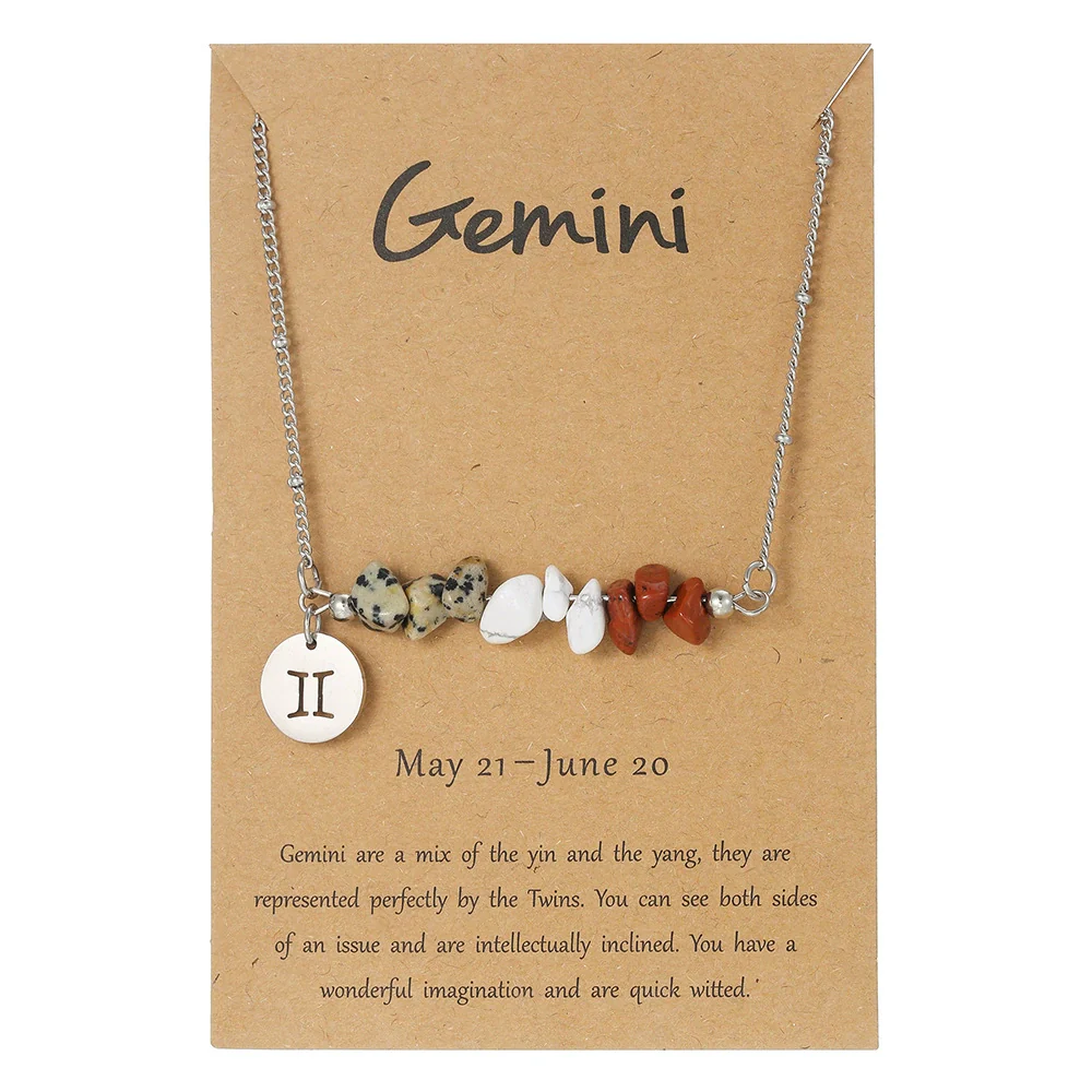 Necklace Stainless Steel Alloy Gravel Geometric Constellation Pendant O Word Chain - Image 17