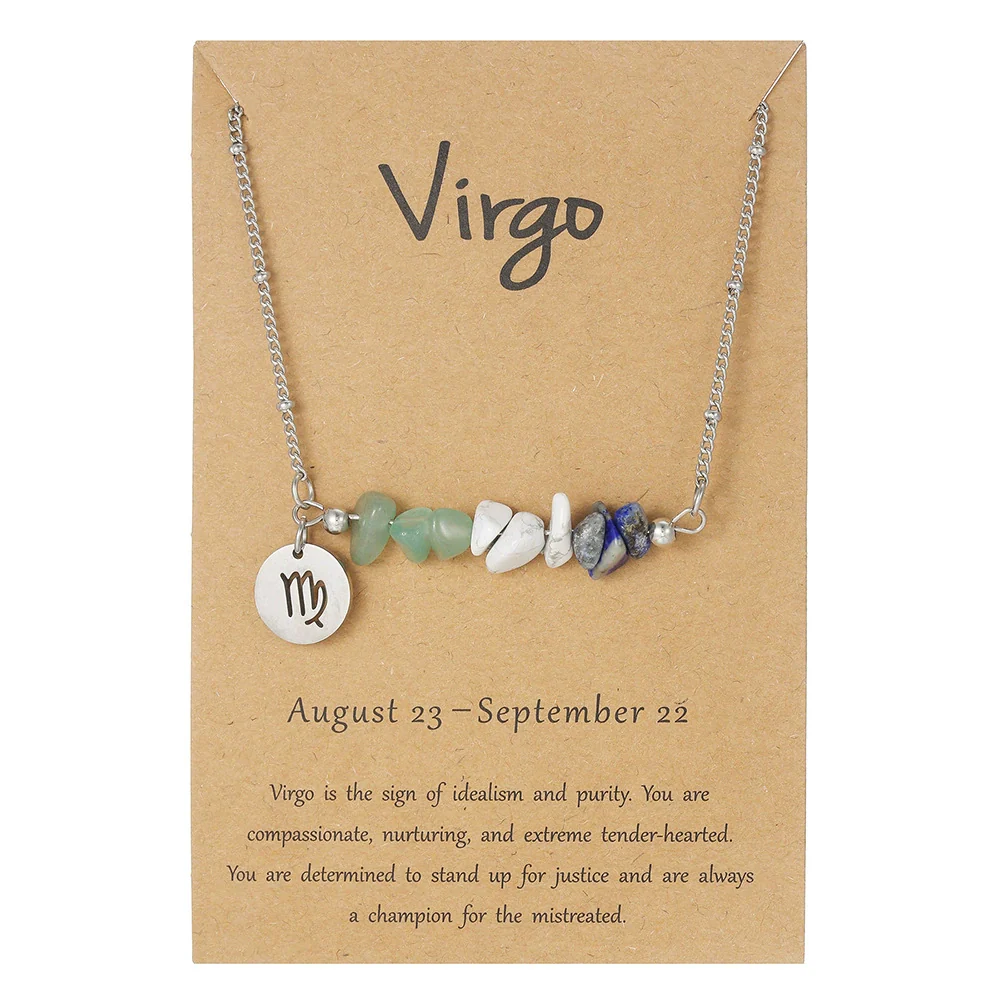 Necklace Stainless Steel Alloy Gravel Geometric Constellation Pendant O Word Chain - Image 5