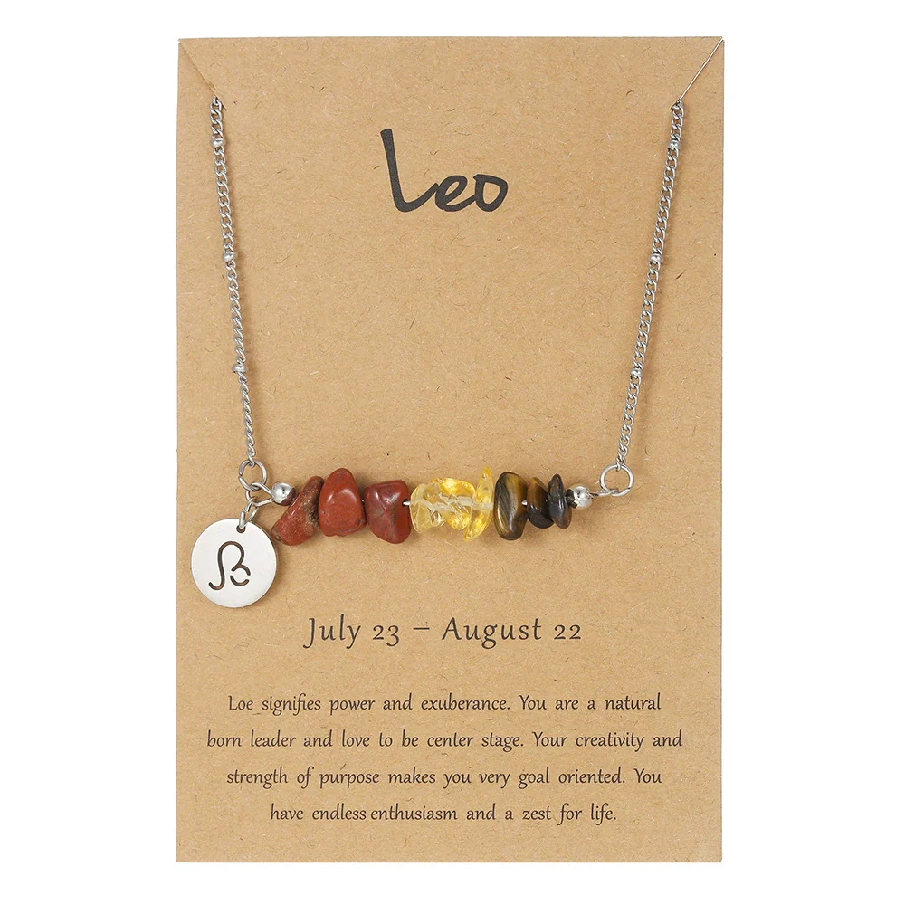 Necklace Stainless Steel Alloy Gravel Geometric Constellation Pendant O Word Chain - Image 6