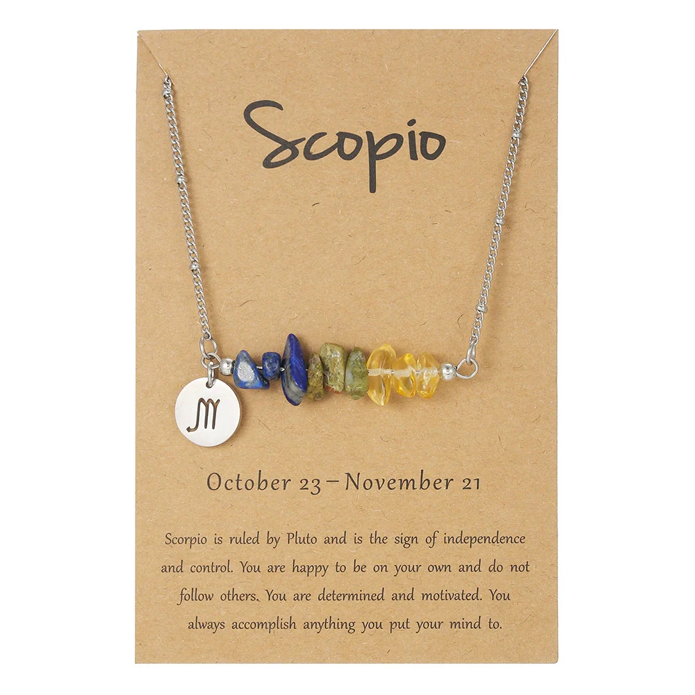 Necklace Stainless Steel Alloy Gravel Geometric Constellation Pendant O Word Chain - Image 8