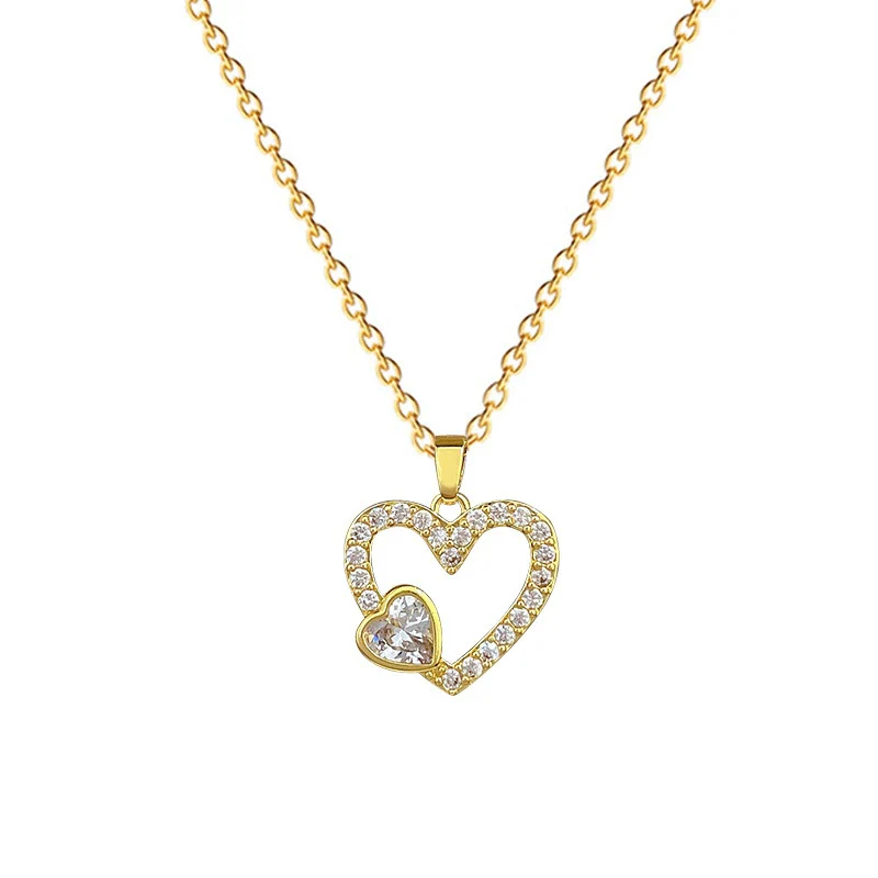 Necklace Stainless Steel Copper Animal Zodiac Cartoon Heart Love Full Diamond Style - Image 5