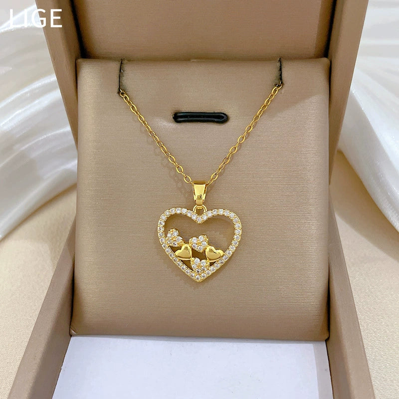 Necklace Stainless Steel Copper Geometric Cartoon Minimalist Style