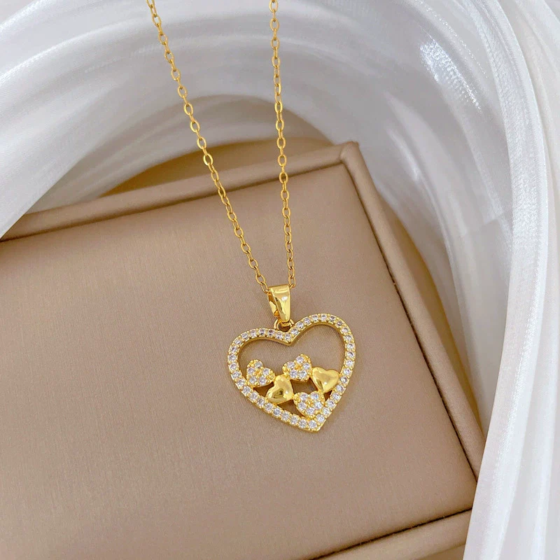Necklace Stainless Steel Copper Geometric Cartoon Minimalist Style - Image 3