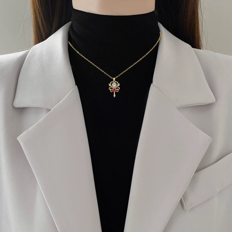 Necklace Stainless Steel Copper Geometric Cartoon Style - Image 2