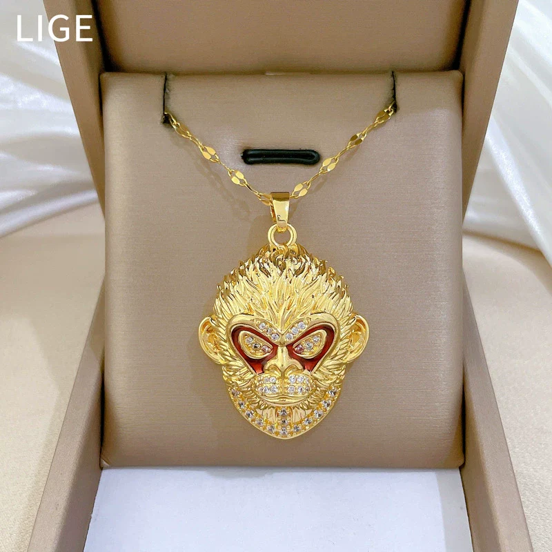 Necklace Stainless Steel Copper Geometric Cartoon Style