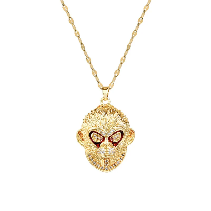 Necklace Stainless Steel Copper Geometric Cartoon Style - Image 5