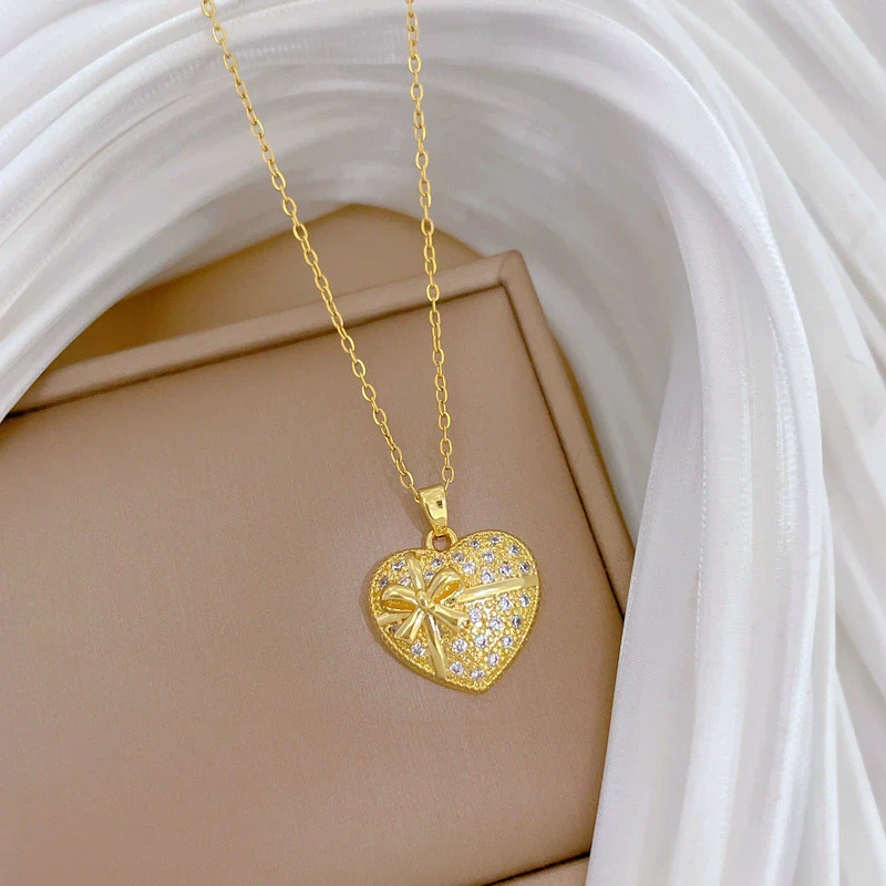 Necklace Stainless Steel Copper Geometric Cartoon Style - Image 3