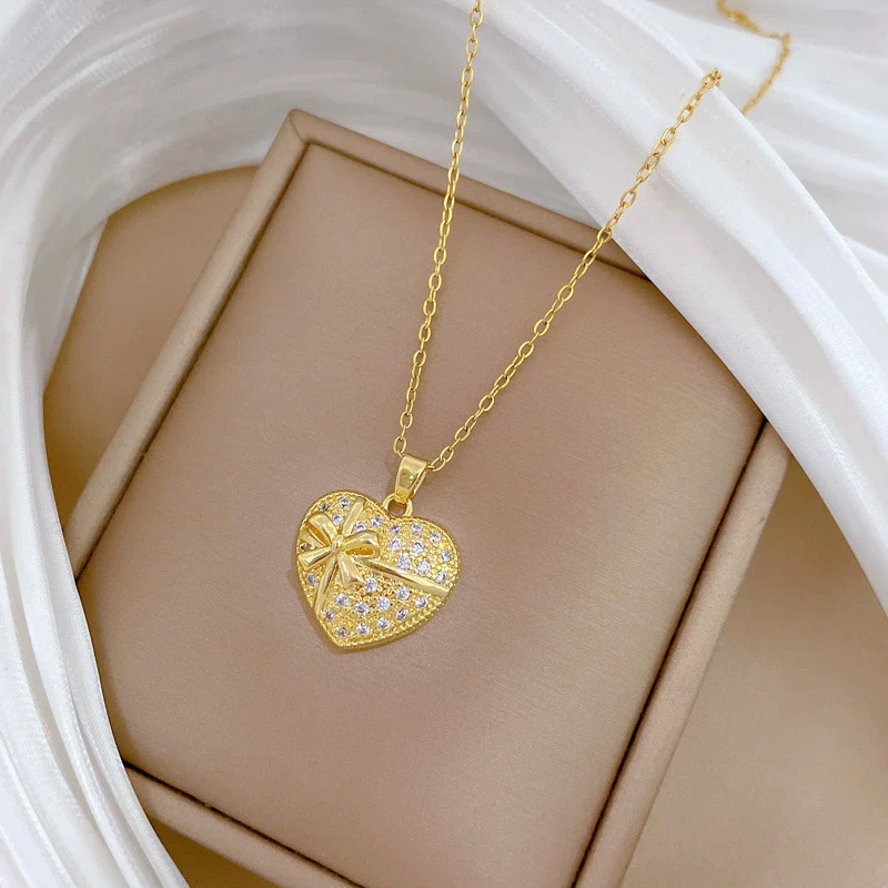 Necklace Stainless Steel Copper Geometric Cartoon Style - Image 4