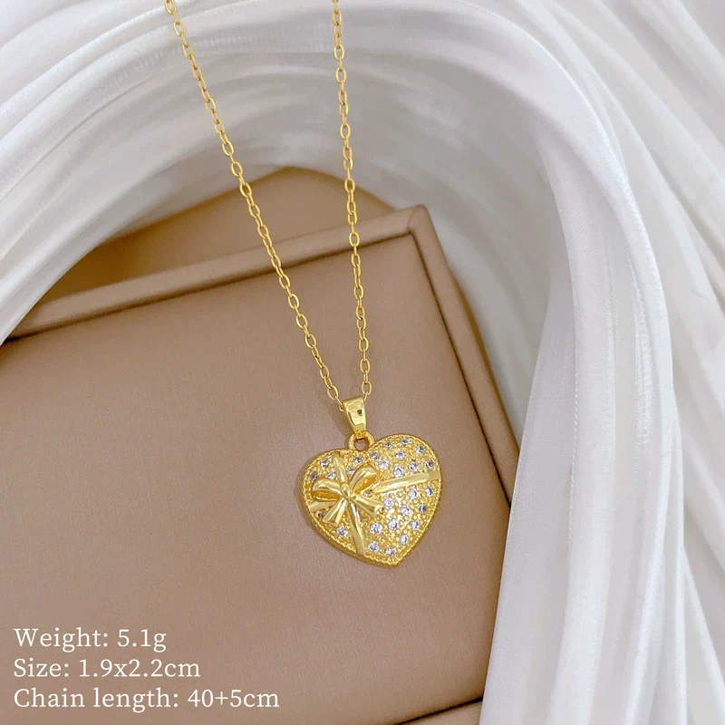 Necklace Stainless Steel Copper Geometric Cartoon Style - Image 6
