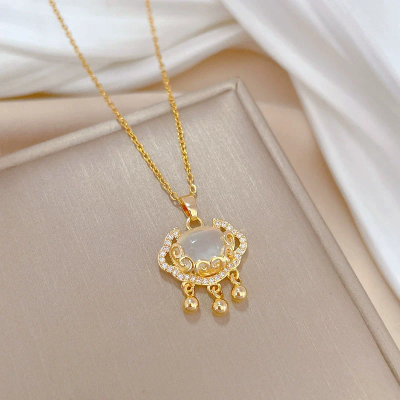 Necklace Stainless Steel Copper Geometric Electroplating Design - Image 3