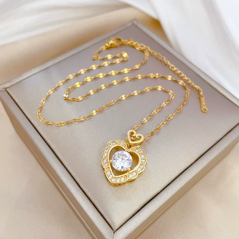 Necklace Stainless Steel Copper Geometric Electroplating Female - Image 4