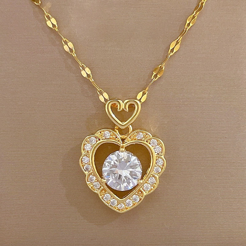 Necklace Stainless Steel Copper Geometric Electroplating Female - Image 6