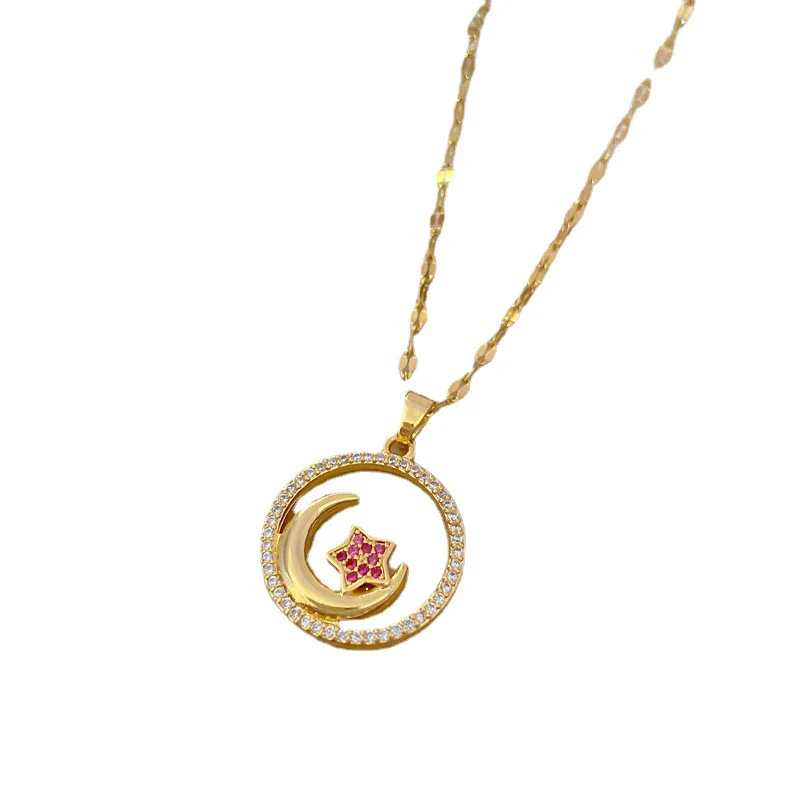 Necklace Stainless Steel Copper Geometric Electroplating Women - Image 5