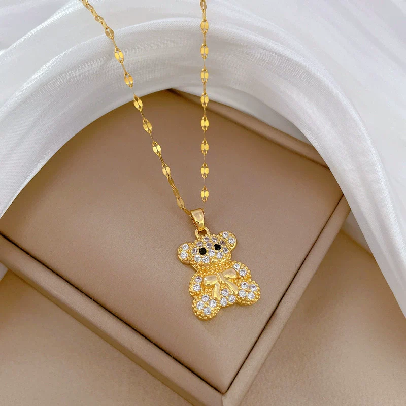 Necklace Stainless Steel Copper Geometric Light Luxury Style - Image 4