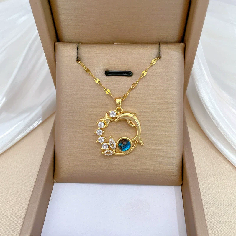 Necklace Stainless Steel Copper Geometric Light Luxury Style