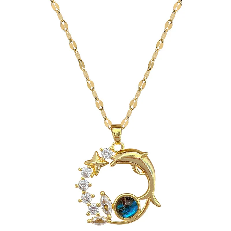 Necklace Stainless Steel Copper Geometric Light Luxury Style - Image 5