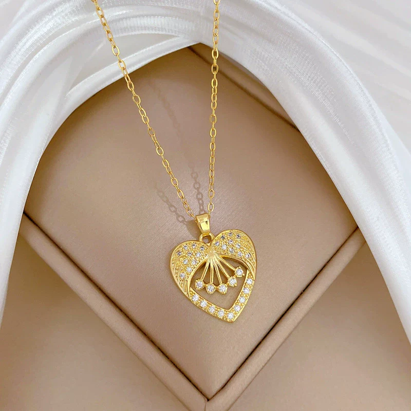 Necklace Stainless Steel Copper Geometric Style - Image 3