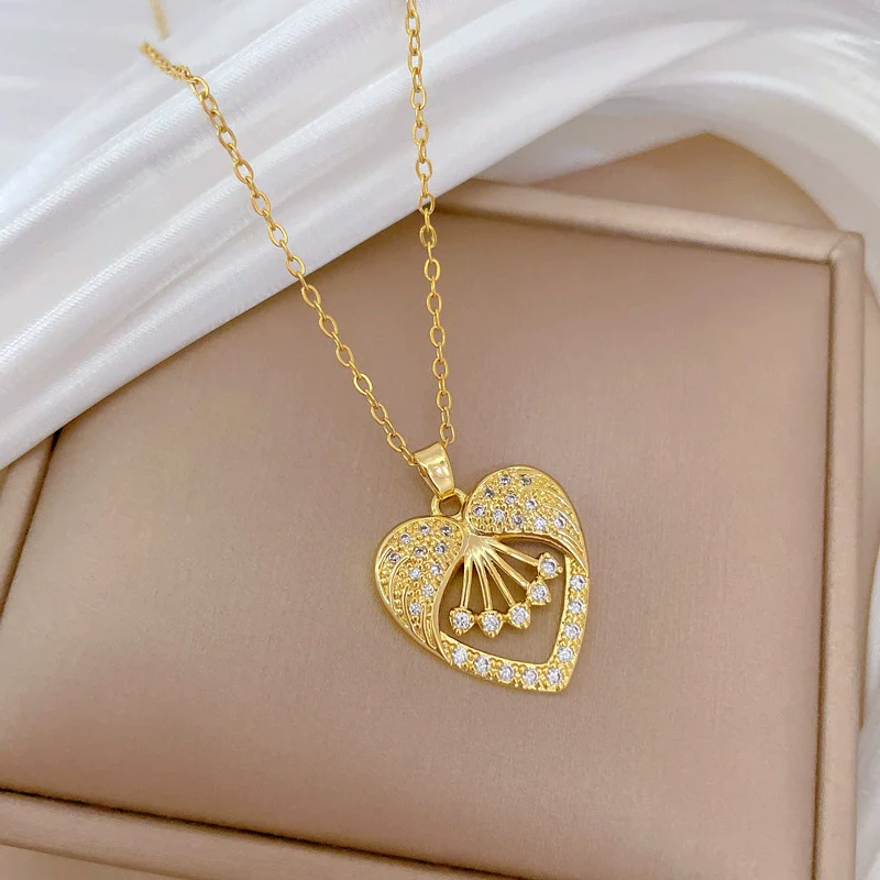 Necklace Stainless Steel Copper Geometric Style - Image 4